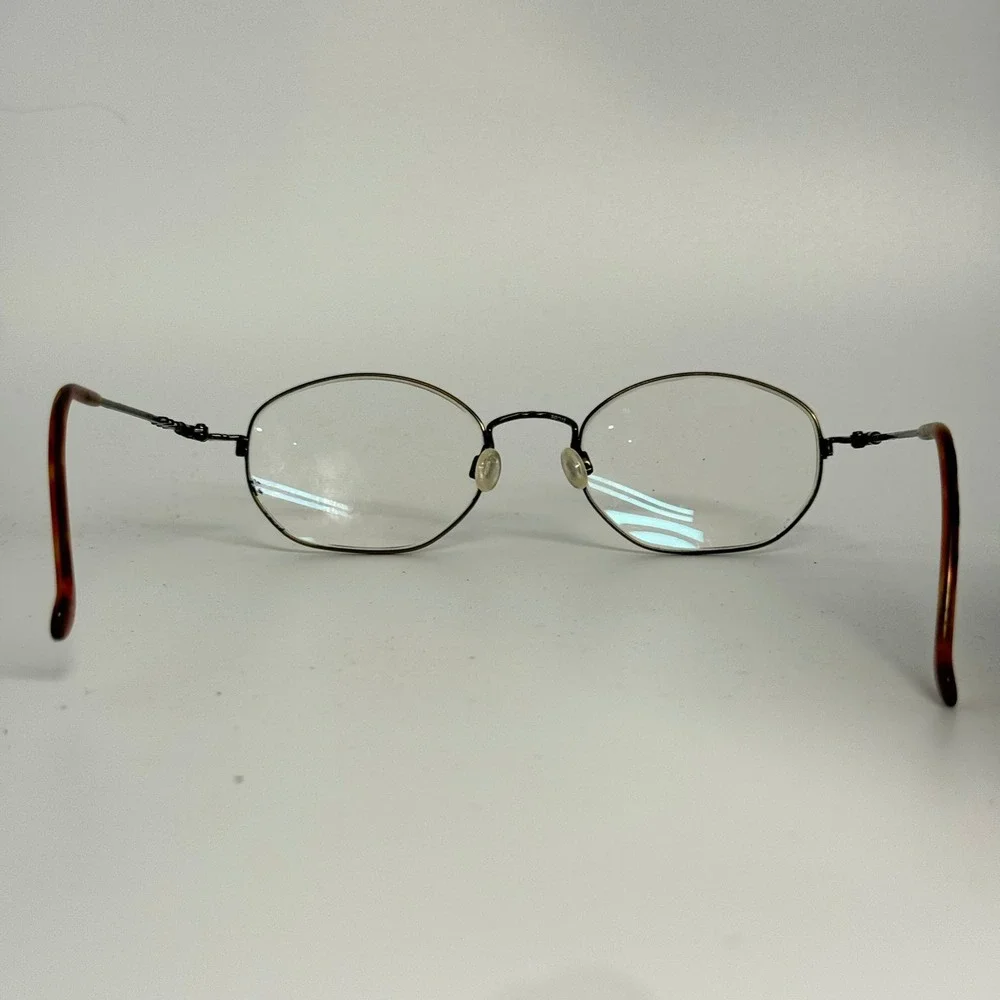Vintage Oval Metal Eyeglasses‎ 768 BRT Brown Tortoise 50-19-135mm Frames